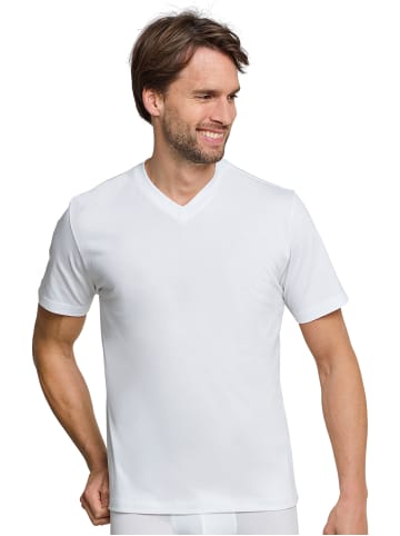 Schiesser American T-Shirt 2er-Pack Essentials in Weiß