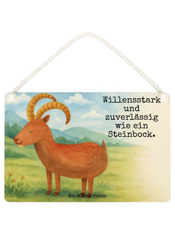 Mr. & Mrs. Panda Wandbild Holz Sternzeichen Steinbock Design mit... in Weiß