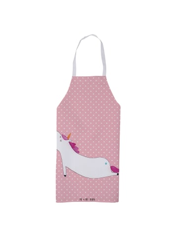 Mr. & Mrs. Panda Schürze Einhorn Yoga ohne Spruch in Rot Pastell