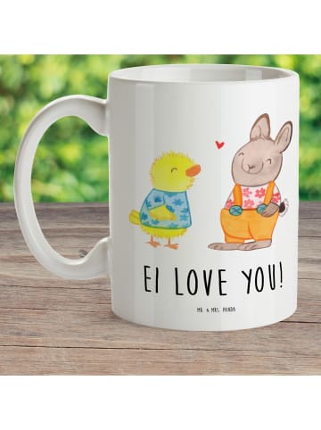 Mr. & Mrs. Panda Kindertasse Ostern Freundschaft mit Spruch in Weiß