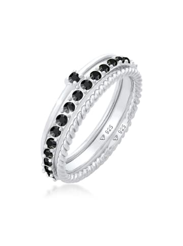 Elli Ring 925 Sterling Silber Ring Set, Twisted in Silber