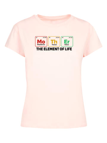 F4NT4STIC Ladies Box Tee Mothers Day Minimalist Periodic Table Geeky Mom in pink