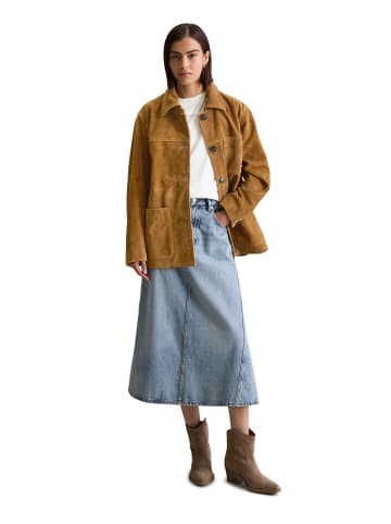 Marc O'Polo DENIM Velourslederjacke relaxed in True Brown