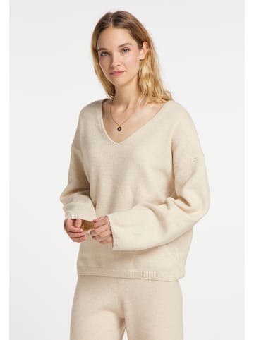 DreiMaster Vintage Damen Strickpullover in Wollweiss