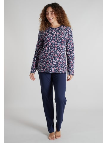 Götzburg Pyjama Carolina in blau-mittel-Allover