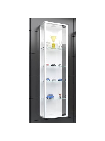 ebuy24 Vitrinenschrank Stano Weiß 33 x 18 cm