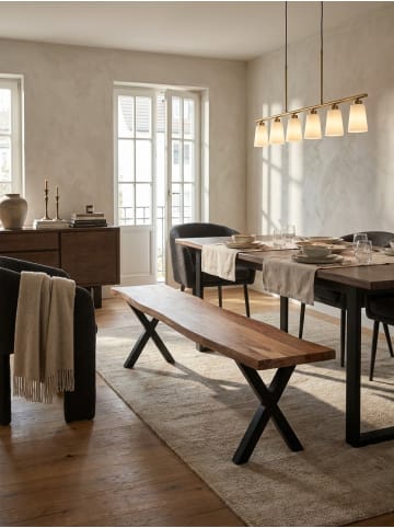 KADIMA DESIGN Esszimmerbank 140x40x45,5 cm Massivholz / Metall mit