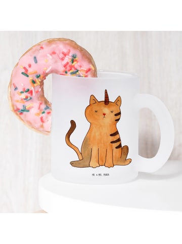 Mr. & Mrs. Panda Große Teetasse Einhorn Katze ohne Spruch in Transparent