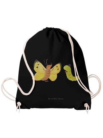 Mr. & Mrs. Panda Jutebeutel Raupe Schmetterling ohne Spruch in Schwarz