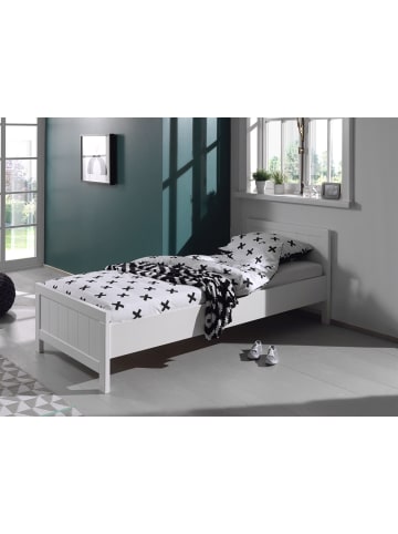 58 aufm Kessel EINZELBETT Karalynn 208x77x96 aus Massivholz+MDF in Weiß