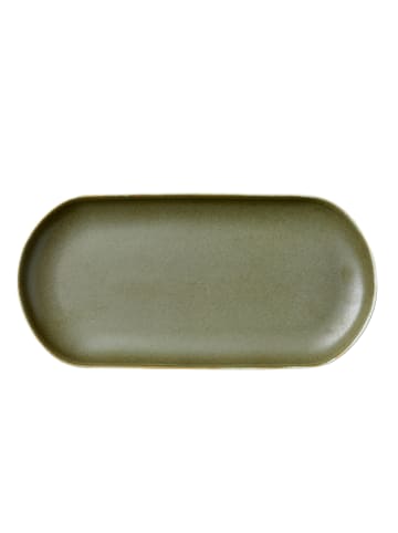 Studio Round Servierplatte North in Matte white/Matte moss