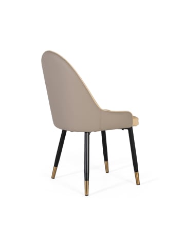 Giner y Colomer 4-er Set:  Stühlen und Stahlbeinen in Beige