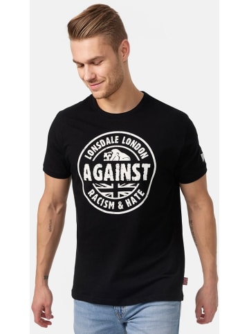 Lonsdale T-Shirt "Against Racism" in Schwarz