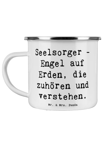 Mr. & Mrs. Panda Kaffeetasse Spruch Seelsorger Engel mit Spruch in Weiß