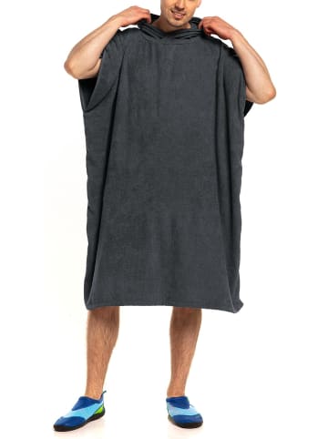 Aquarti Badeponcho in anthrazit