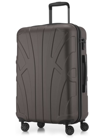 suitline mittelgroßer Hartschalen-Koffer Check-In Reisekoffer TSA 68L in Titan