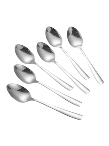 Cheffinger Modernes 6er Set Menülöffel aus hochwertigem Edelstahl in Silber
