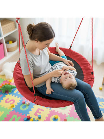 relaxdays Nestschaukel in Rot - Ø 90 cm