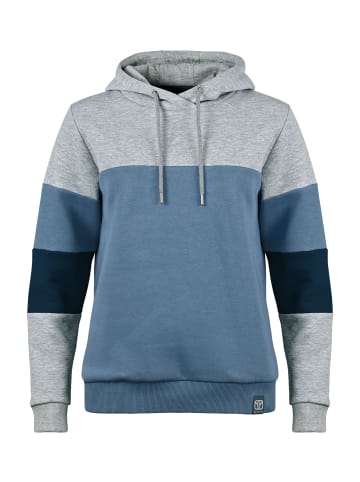 elkline Hoodie Ideal Blockstreifen in greymelange - ashblue