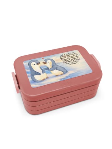 Mr. & Mrs. Panda MEPAL Bentobox Pinguine trösten Design mit Spruch in Rot Pastell