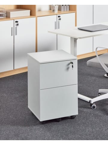 Beliani Büroschrank JOHNSON in Grau/Schwarz - (W) 40 x (H) 62 x (L) 40 cm