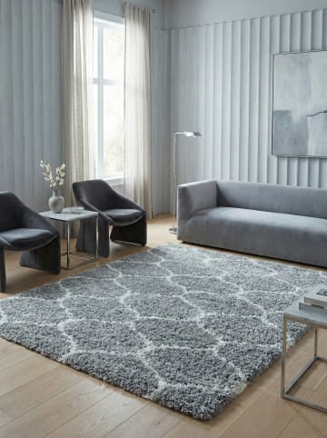 KADIMA DESIGN Teppich Hochflor Shaggy Waschbar Skandinavisch RONDA Strapazierfähig in Grau