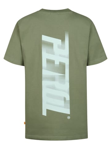 Petrol Industries T-Shirt mit Grafik-Rückenprint Toro in Grün