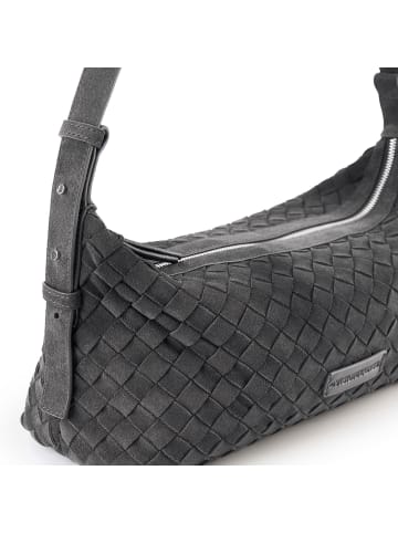 Les Visionnaires Marie Schultertasche Leder 38 cm in asphalte