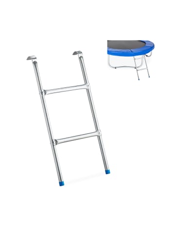 relaxdays Leiter Trampolin in Silber - (B)38 x (T)76 cm