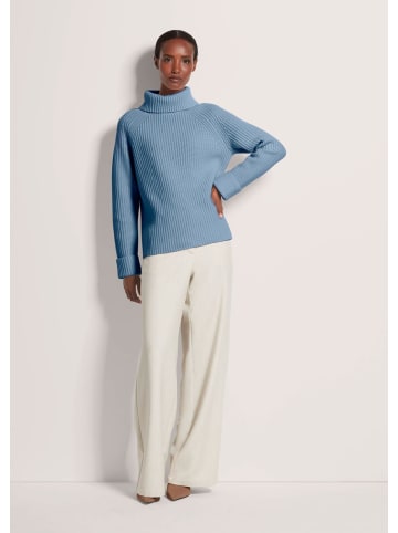 MADELEINE Rollkragen-Pullover aus Kaschmir-Mix in rauchblau
