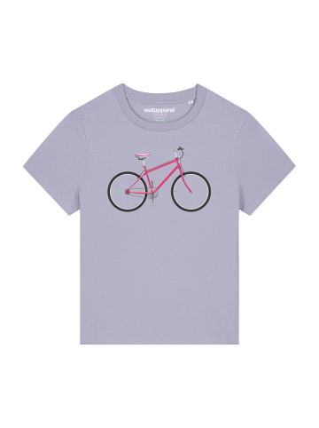 wat? Apparel T-Shirt Pink Bike in Lavender