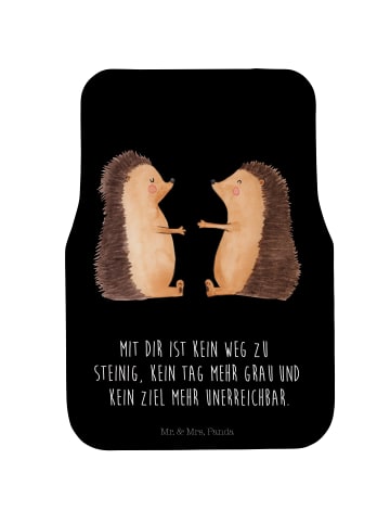 Mr. & Mrs. Panda Auto-Fußmatte Igel Liebe mit Spruch in Schwarz