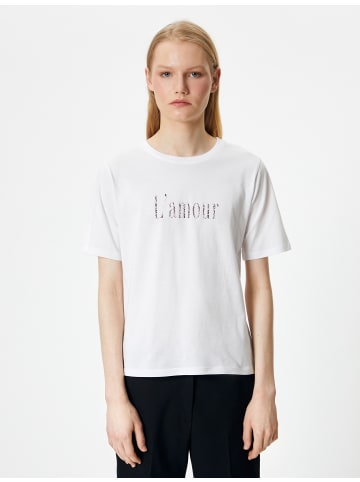 KOTON T-shirt in Weiß