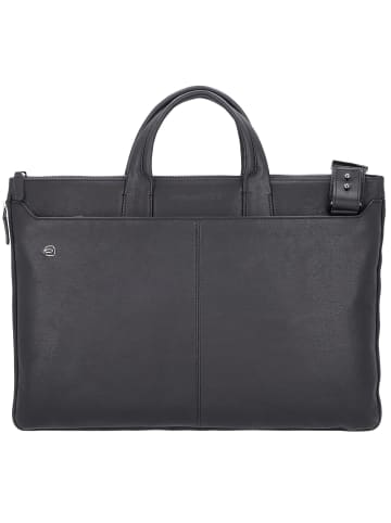 Piquadro Black Square Laptoptasche Leder 47 cm in nero