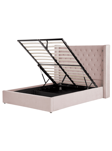 Beliani Doppelbett LUBBON in Silber - (W) 170 x (H) 144 x (L) 217 cm