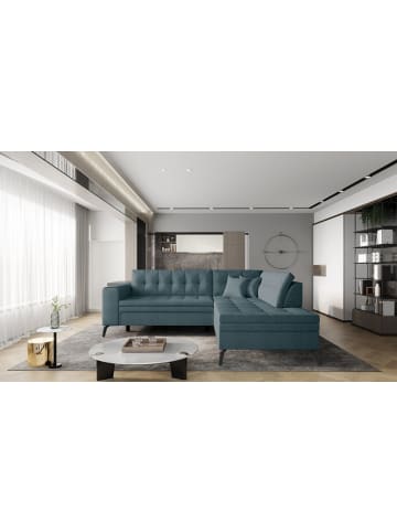 MF Design Lenny Recamiere Rechts in Blau -  (L) 210 x (B) 260 x (H) 93 cm