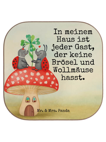 Mr. & Mrs. Panda Untersetzer Marienkäfer Fliegenpilz Design mit ... in Weiß