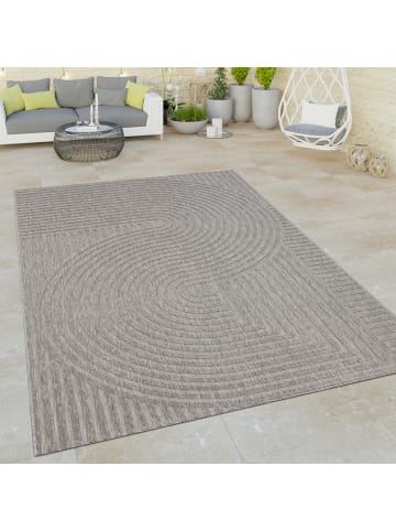 KADIMA DESIGN Outdoor Teppich Unifarben Spiral Balkon, Terrasse schmutzabweisend in Grau