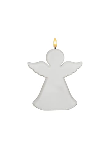 STAR Trading Grablicht Flamme Angel, Engel, Kerze, Weiß, Außenbereich, LED, Timer,