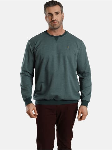 Charles Colby Sweatshirt EARL LINAS in petrol melange