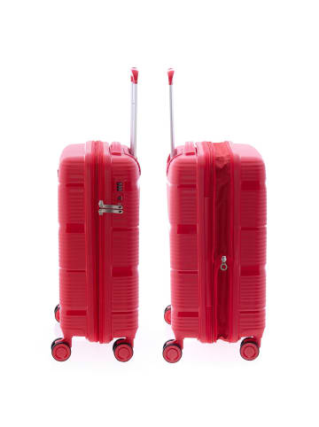 Gladiator 0800 4 Rollen Trolley 55 cm mit Dehnfalte in red