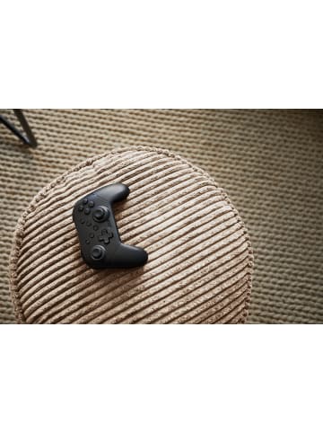 Lumaland Sitzsack-Hocker Pouf rund Cord 50l beige  Braun