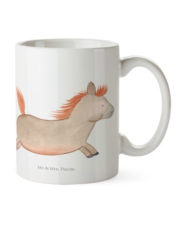 Mr. & Mrs. Panda Kinderbecher Pferd Springen ohne Spruch in Weiß