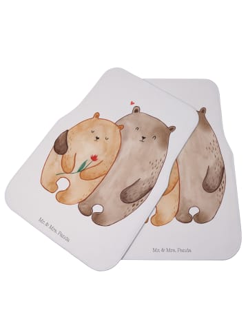 Mr. & Mrs. Panda Autoteppich Bären Liebe ohne Spruch in Weiß