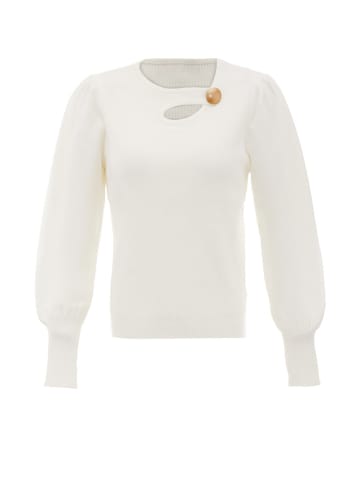 NAEMI Damen Strickpullover in Weiss