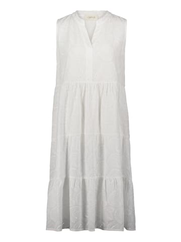 CARTOON Spitzenkleid mit Lochmuster in Weiß