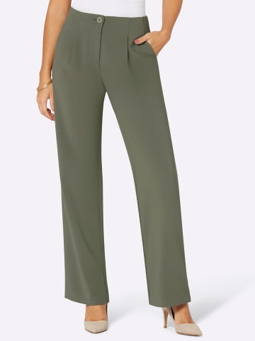 creation L Bundfaltenhose in khaki