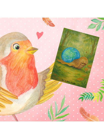 Mr. & Mrs. Panda Glückwunschkarte Schnecke Sir Design ohne Spruch in Weiß