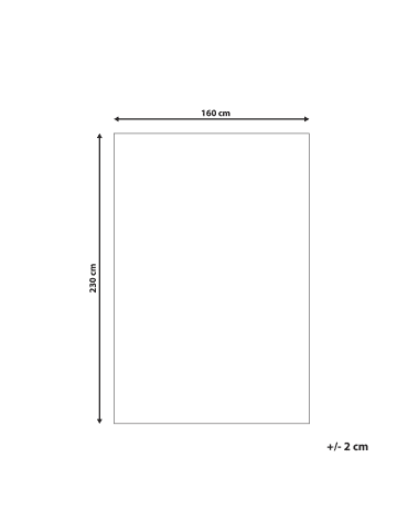 Beliani Kurzflor SARAI in Beige - (W) 160 x (L) 230 cm