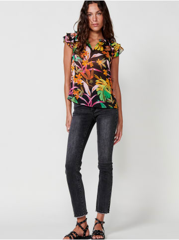 KOROSHI KurzÃ¤rmelige blusen. in SCHWARZ